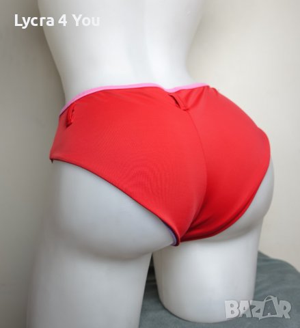 Нов червен бански полу-боксер/бразилиана С/М размер, снимка 8 - Бански костюми - 37195811