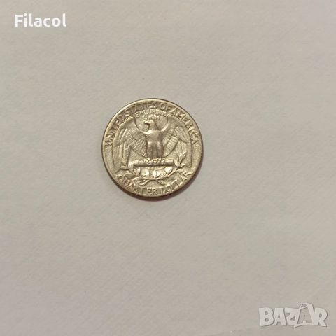 САЩ ¼ долар 1952 година Вашингтон куотър, снимка 2 - Нумизматика и бонистика - 51559571