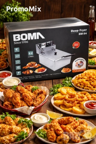 Професионален фритюрник Boma BM84 2500W 6литра Professional , снимка 4 - Фритюрници - 53897263