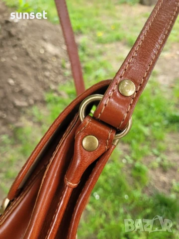 Dickens collection ЕСТЕСТВЕНА кожа кафява чанта (250$ в интернет), снимка 10 - Чанти - 50611484