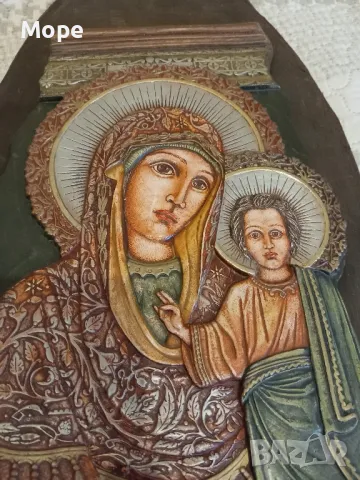 Икона Казанска Света Богородица с Младенеца , снимка 4 - Икони - 48498481