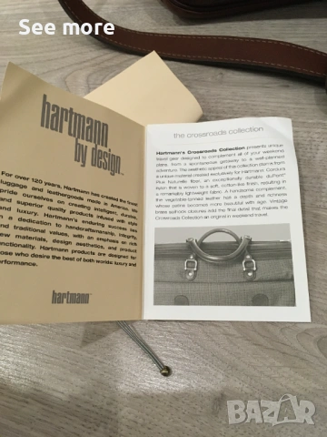 HARTMANN Unisex Винтидж чанта кожа, снимка 12 - Чанти - 54001382