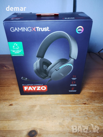 Trust Gaming GXT 490 Fayzo 7.1 USB геймърски слушалки, 2 м кабел, RGB, снимка 12 - Слушалки и портативни колонки - 44517204