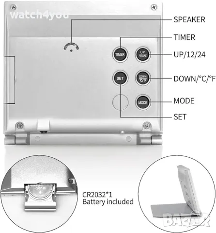 НОВ ЕЛЕКТРОНЕН НАСТОЛЕН ЧАСОВНИК.LCD ДИГИТАЛНИ ЧАСОВНИЦИ С ТЕМПЕРАТУРА КАЛЕНДАР.DIGITALEN CHASOWNIK, снимка 5 - Друга електроника - 34676440
