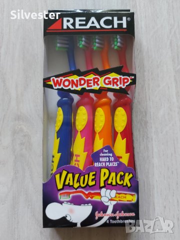 Детски четки за зъби REACH 4 броя!, снимка 1