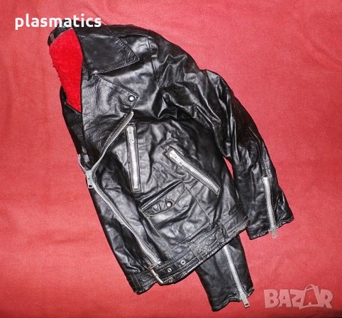 Кожено яке с подплата, снимка 5 - Якета - 30475429