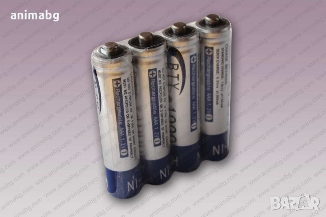 ANIMABG 4бр. презареждащи батерии AAА, снимка 1 - Друга електроника - 35550867