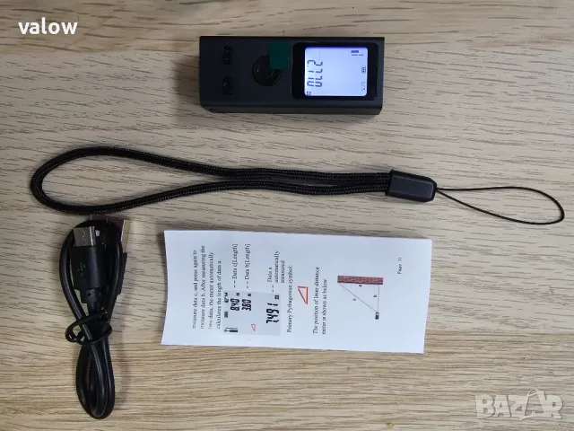 Мини рулетка ролетка електронна дигитална лазерна далекомер 60м, снимка 5 - Измервателни инструменти - 48456179