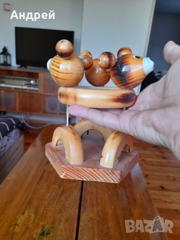 Стар дървен сувенир #2, снимка 4 - Антикварни и старинни предмети - 38628844