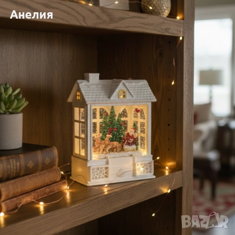 Снежна Коледна къщичка с Дядо Коледа