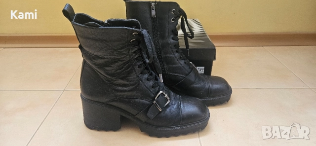 Черни боти, естествена кожа, номер 39, снимка 8 - Дамски боти - 51950629