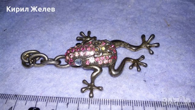ПОСРЕБРЕНА АЖУРНА МЕДНА КРИСТАЛНА ЖАБКА АРТ ВИСУЛКА за ДАМСКИ КЛЮЧОДЪРЖАТЕЛ 34592, снимка 4 - Други - 39067925