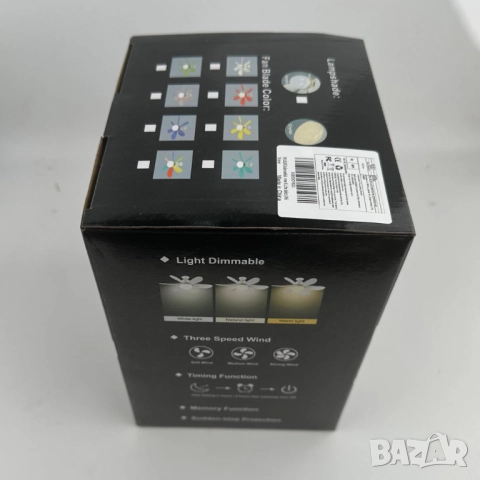 Модерна вентилаторна лампа с форма на цвете, LED осветление, дистанционно, 40W, 1200 лумена, снимка 18 - Други - 52004134