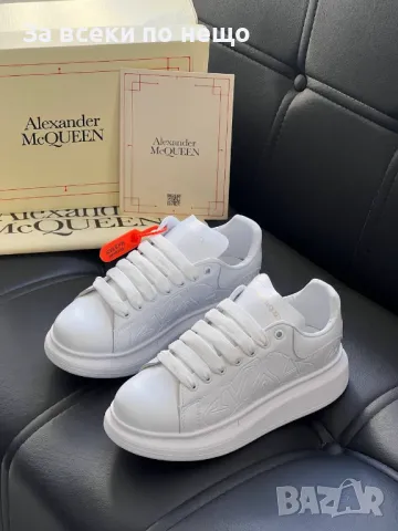 Alexander McQueen Дамски Бели Маратонки👟Дамски Спортни Обувки В Бял Цвят Александър Макуин Код E307
