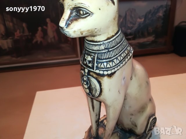 КОТКА СФИНКС ОТ ФРАНЦИЯ 30Х16Х10СМ-2610221539L, снимка 4 - Антикварни и старинни предмети - 38460526