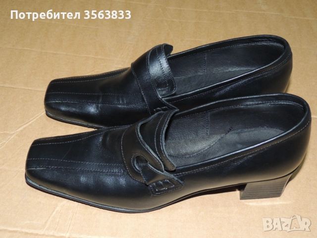 Дамски обувки  DAMA PIKA от естествена черна кожа., снимка 3 - Дамски елегантни обувки - 54182771