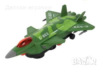 Военен самолет със звук и светлина 36см, снимка 2 - Влакчета, самолети, хеликоптери - 52779119