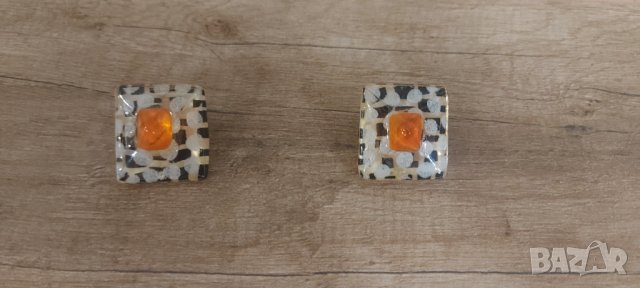 Качествени Кристални обеци с клипси внос от Англия