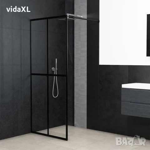vidaXL Параван за баня, прозрачно закалено стъкло, 90x195 см, снимка 2 - Душове - 56146138