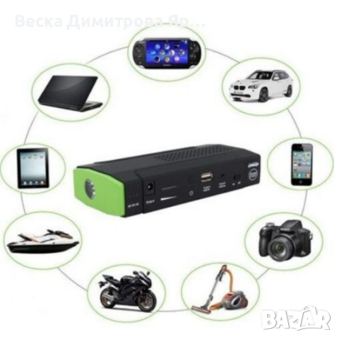 Мултифункционално стартерно устройство и компресор 2 в 1 Car Jump Starter 69800mAh, снимка 7 - Аксесоари и консумативи - 54060381