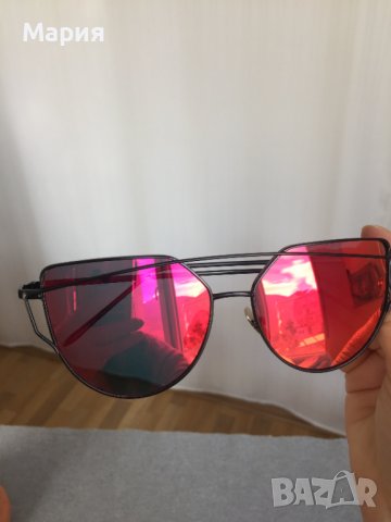 НОВИ Дамски Слунчеви Очила Модерни Огледални Черни Червени Розови Лилави Оранжеви, снимка 10 - Слънчеви и диоптрични очила - 44447899