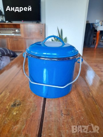 Стара емайлирана котленка #9, снимка 4 - Антикварни и старинни предмети - 38648657