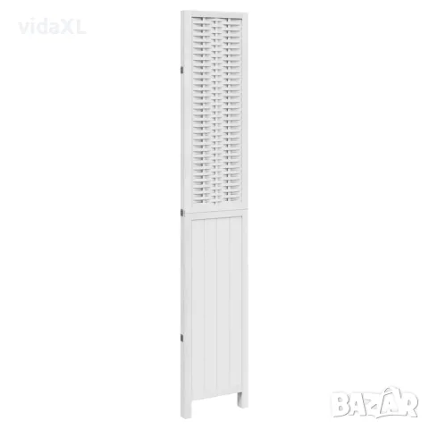 vidaXL Разделител за стая, 3 панела, бял, дърво пауловния масив, снимка 5 - Паравани - 56147275