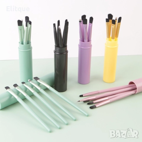 Комплект от 5 броя мини четки за сенки за очи HZS290