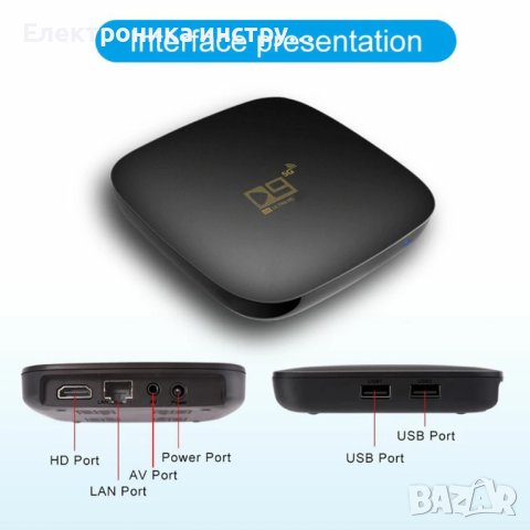 TV BOX D9 4K Смарт телевизия, снимка 3 - Приемници и антени - 42375354