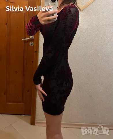 Рокля от кадифе Missguided, снимка 7 - Рокли - 44939356