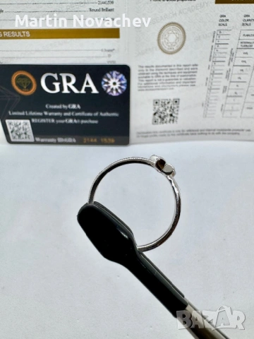 Сребърен пръстен с мойсанит (Диамант) 0.3 карата, снимка 10 - Пръстени - 53331585