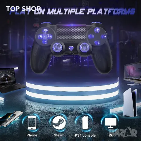 Нов Безжичен контролер за Ps4 pro slim компютър Android игри геймър, снимка 4 - Аксесоари - 49956860