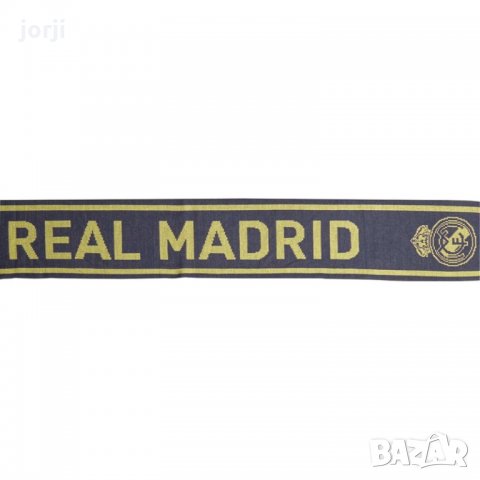 Оригинален шал Adidas Mens RMCF Real Madrid Scarf Night Indigo/Gold/Black, снимка 2 - Шалове - 33739885