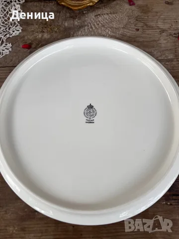  Royal Worcester и чиния за торта/плато/поднос  Бял фин порцелан с много елегантна позлата и е леко , снимка 5 - Чинии - 55894590