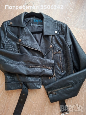 Кожено яке, снимка 4 - Якета - 54022323