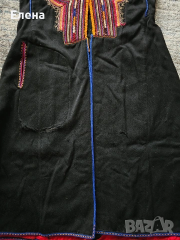 Автентична кюстендилска, казмирена сая за носия. Сърма, снимка 8 - Антикварни и старинни предмети - 54048241