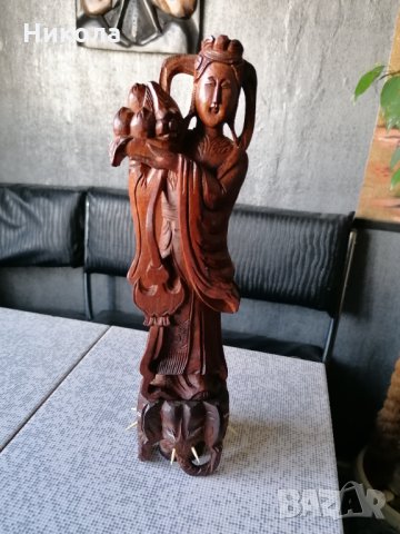 Индийска дървена пластика, снимка 10 - Статуетки - 31695976