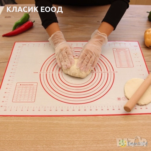 Силикнова подложка за месене, точене и печене 60х40 см.