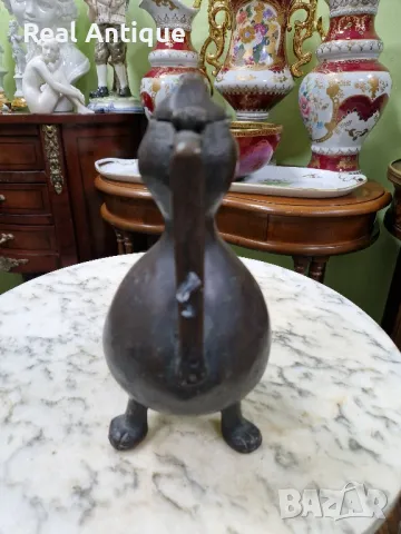 Рядък антикварен колекционерски бронзов съд от 19 век , снимка 6 - Други ценни предмети - 50024069