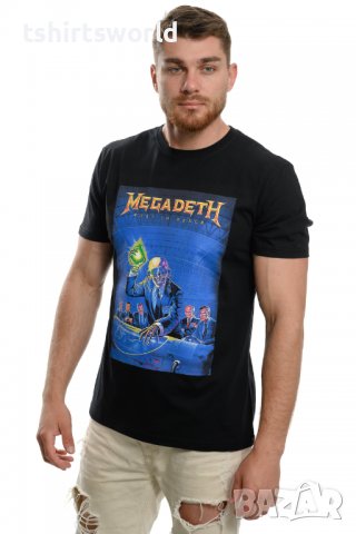 Нова мъжка тениска с дигитален печат на музикалната група Megadeth, снимка 6 - Тениски - 37674893