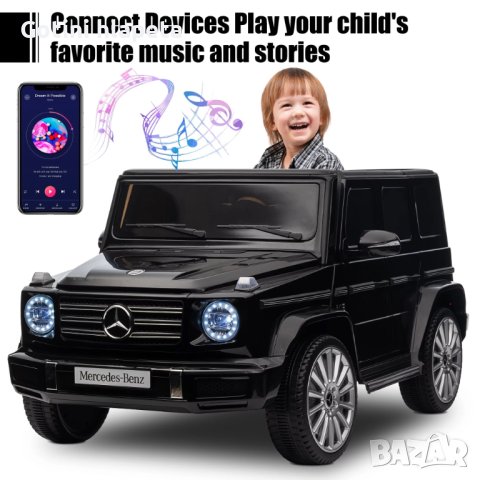 Акумулаторен джип Mercedes G 500 AMG 4X4 12V батерия, снимка 12 - Детски велосипеди, триколки и коли - 42535543