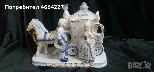 Порцеланова композиция " Карета с фигури", снимка 6 - Колекции - 53013242