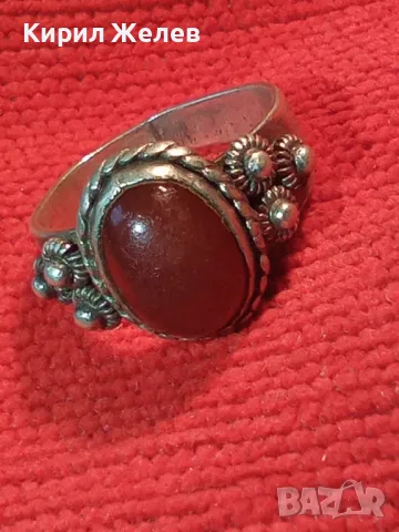 Старинен СКЪПОЦЕНЕН ОСМАНСКИ СРЕБЪРЕН ПРЪСТЕН СРЕБРО ВИСОКА ПРОБА с РЪЧНО ШЛИФОВАН КАРНЕОЛ 47482, снимка 16 - Антикварни и старинни предмети - 49273024