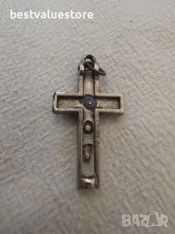 Метален Кръст С Разпнатия Христос, снимка 2 - Колиета, медальони, синджири - 51224615