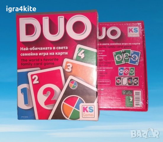 Семейна игра DUO - Карти за игра , снимка 2 - Игри и пъзели - 42813418