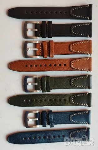 Кожени каишки 18 и 20мм, снимка 2 - Каишки за часовници - 47645663