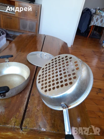 Стар алуминиев тиган #5, снимка 4 - Други ценни предмети - 50978577