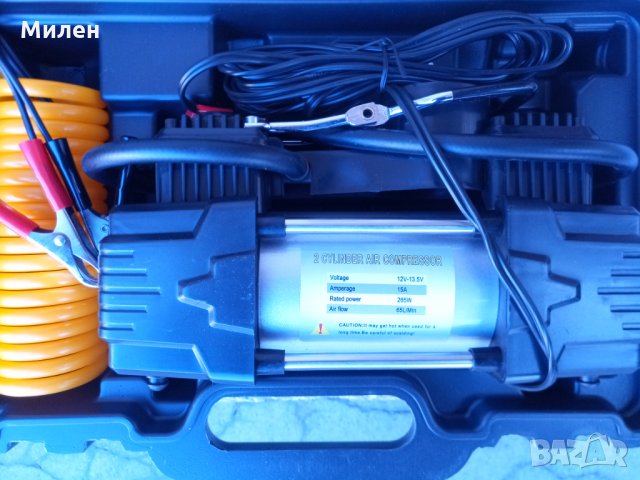 Двубутален компресор с дебит 65 литра въздух за минута, снимка 7 - Аксесоари и консумативи - 27279884
