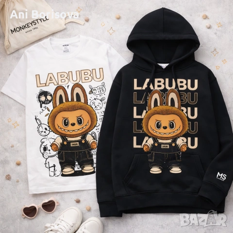 Детски комплекти и суитшъри LABUBU – тениски и екипи, снимка 4 - Детски комплекти - 54087257