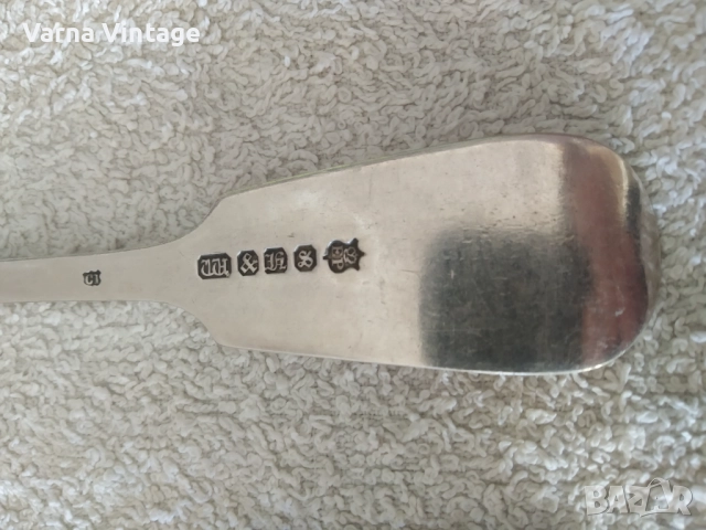Две стари посребрени вилици. Край на 19 век. Англия. С щампа., снимка 9 - Антикварни и старинни предмети - 51729097